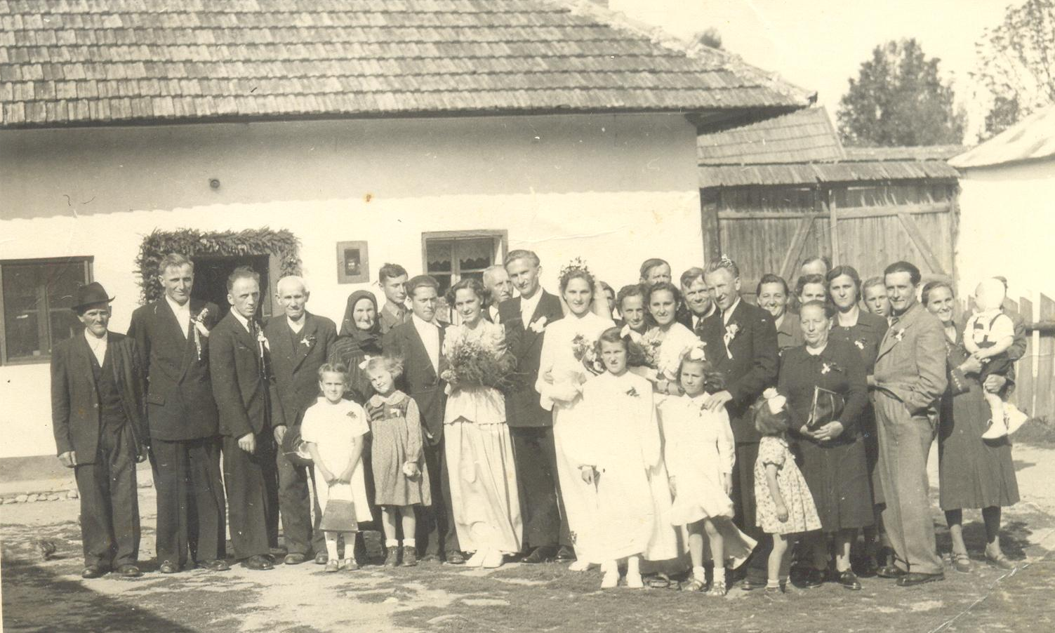 Svadba  Štefan Marczy  a Helena Martinko-Jaroš 1953